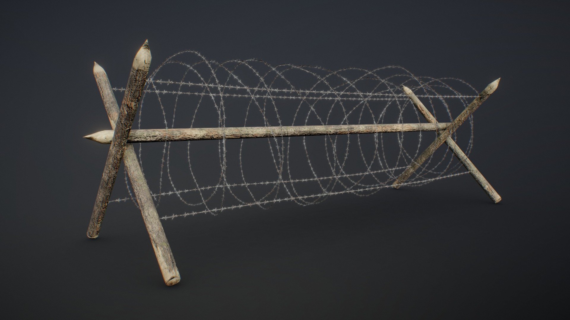 Barbed Wire 01 Game Assets Buy Royalty Free 3D model by 3D Forces