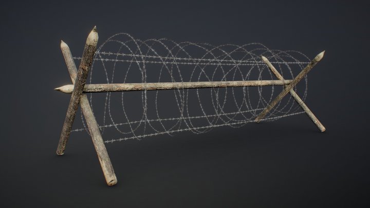 Barbed Wire 01 - Game Assets 3D Model