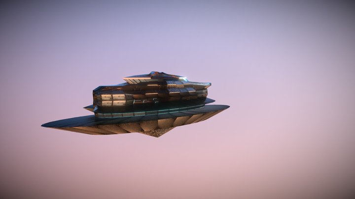 Spaceship Firt Model 3D Model