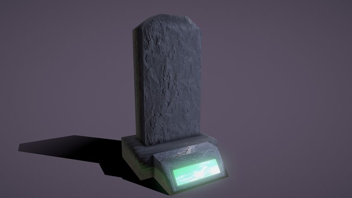 Sci fi Tombstone 3D Model