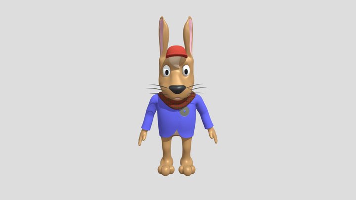 Peaky the Mountain Hare - High-poly Variant 3D Model