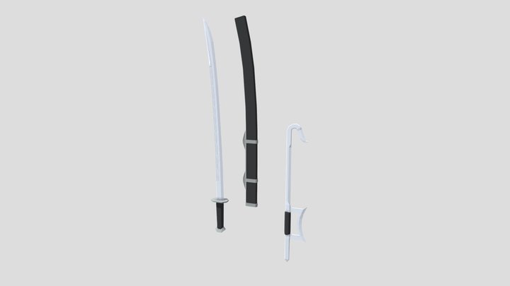 Low-poly Chinese Swords 3D Model