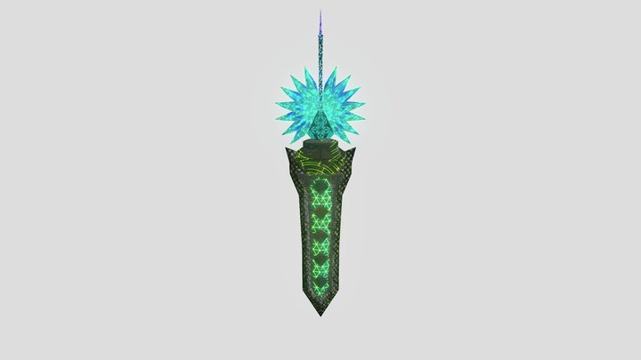 Dragon emerald longsword 3D Model
