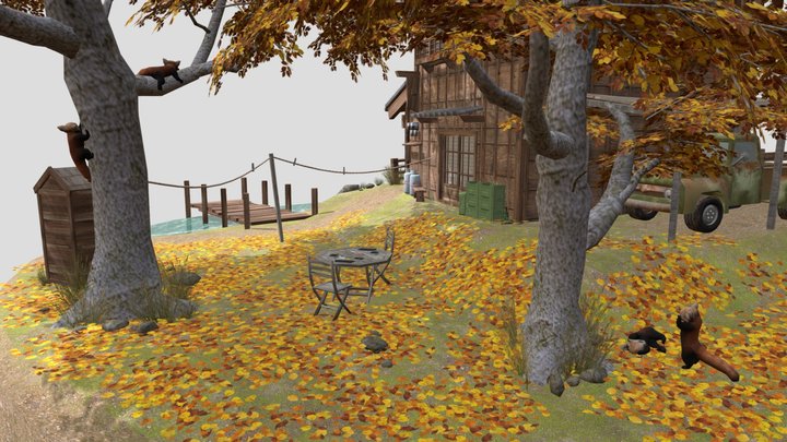 DAE Diorama - By the ocean 3D Model