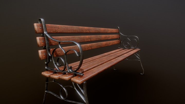 Park Bench 3D Model