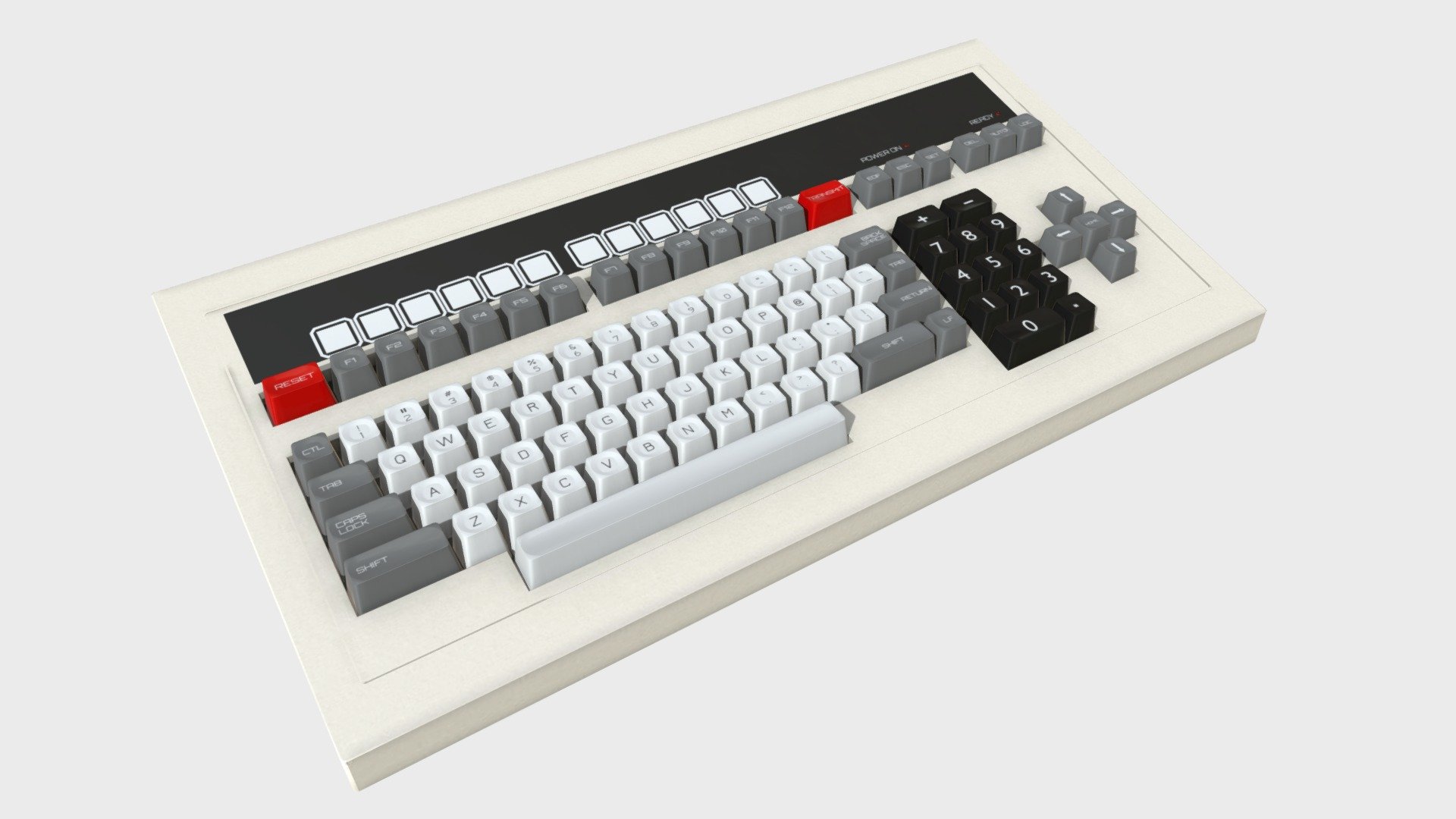Vintage Computer Terminal Keyboard - 3D model by FrancescoMilanese ...