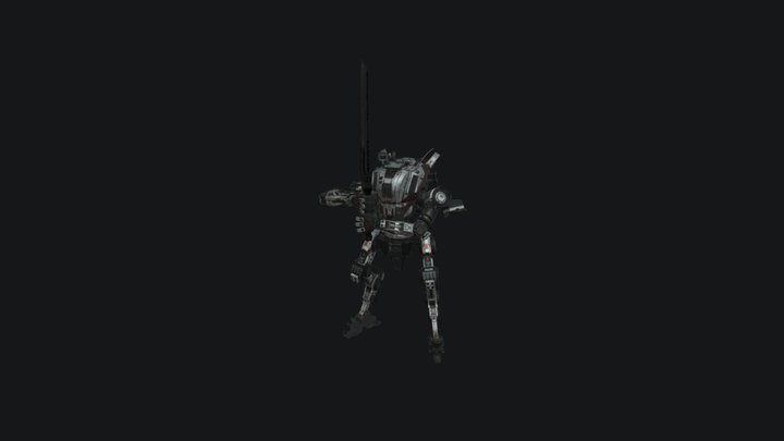 Ronin Sword Stance 3D Model