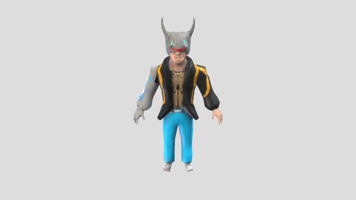 Viking basic Neutral character pose study 3D Model