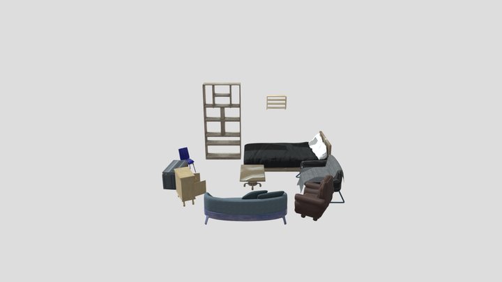 Room With Furniture 3D Model