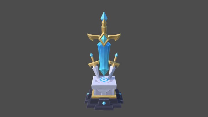 Swords's Stone - Low Poly 3D Model