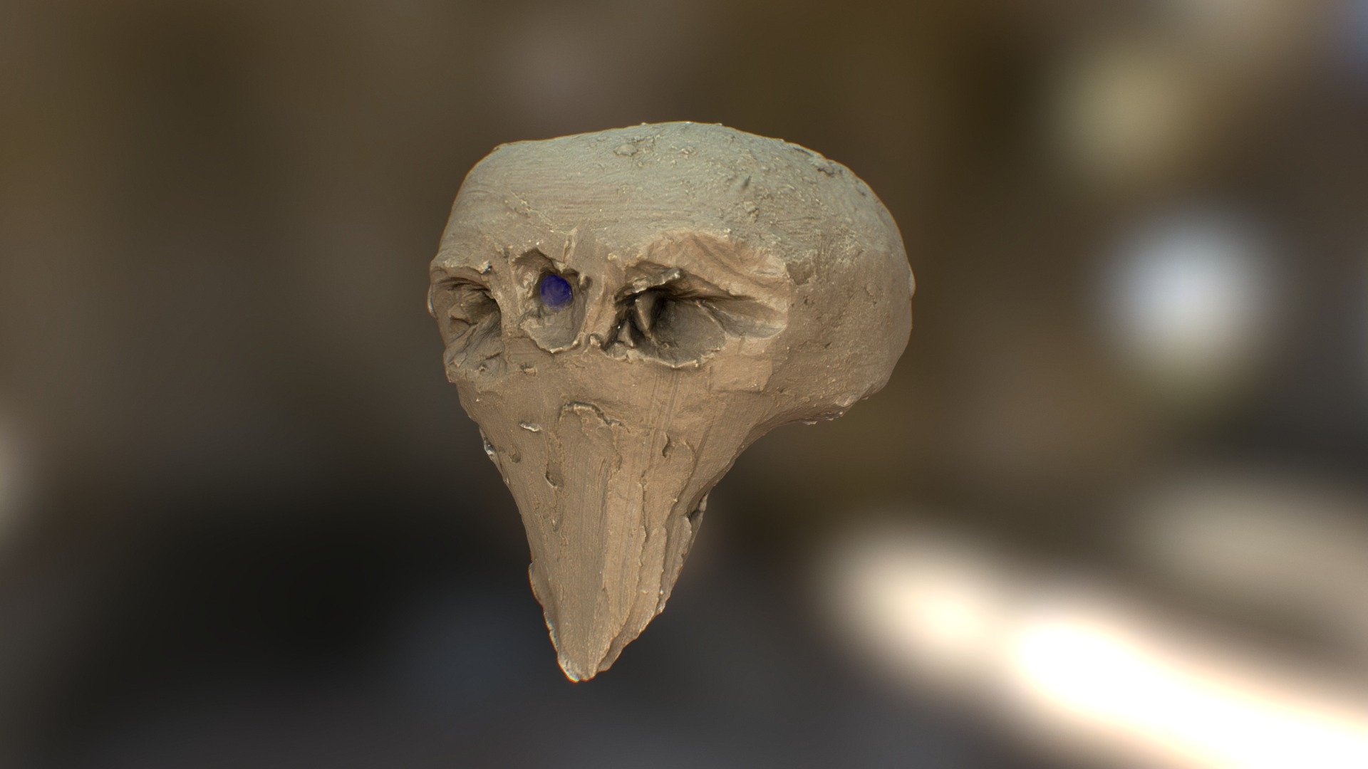 Clay character head scan