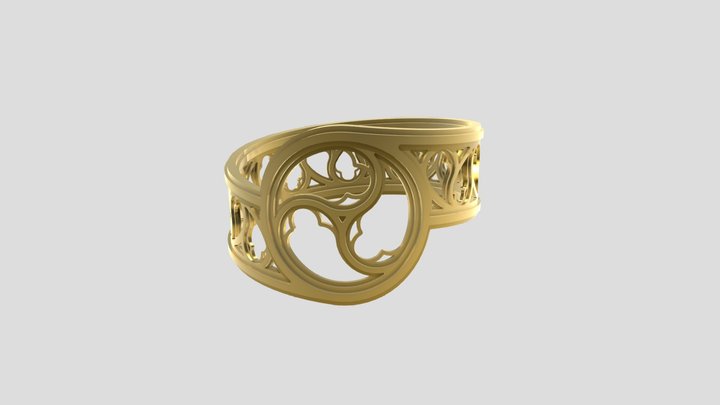 Gothic Ring 3D Model