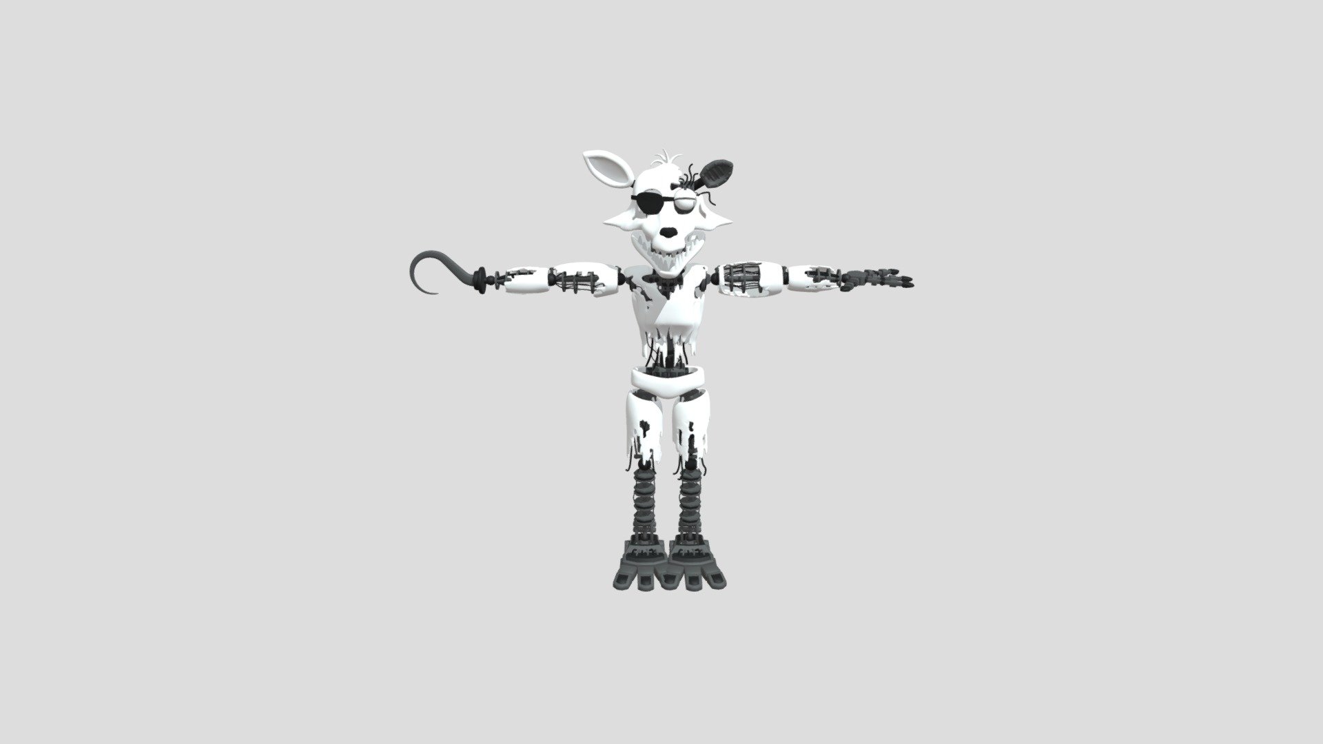 Foxy Whitered By Thudner Download Free 3D Model By Lord44 