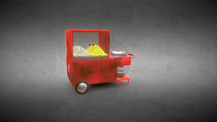 Popcorn cart 3D Model