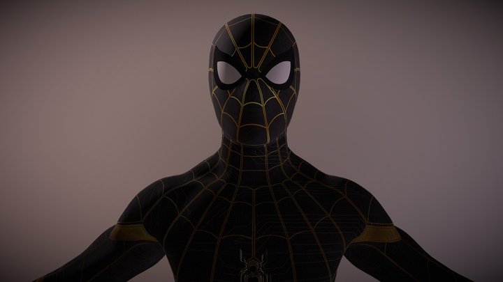 Spider-Man No Way Home (Black and Gold Suit) 3D Model