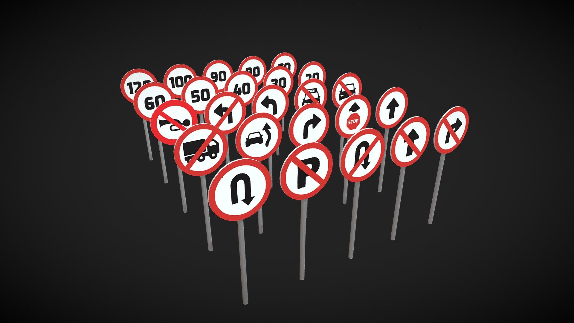 Warning traffic signs