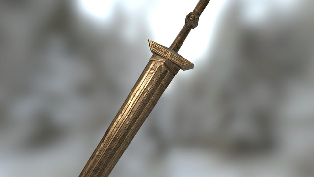 Dwemer Sword 3D Model