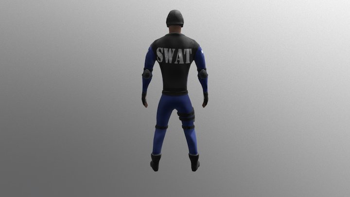 SWAT Officer, Textured 3D Model