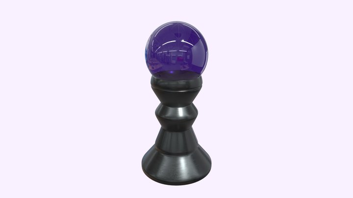 Purple Crystal Ball 3D Model