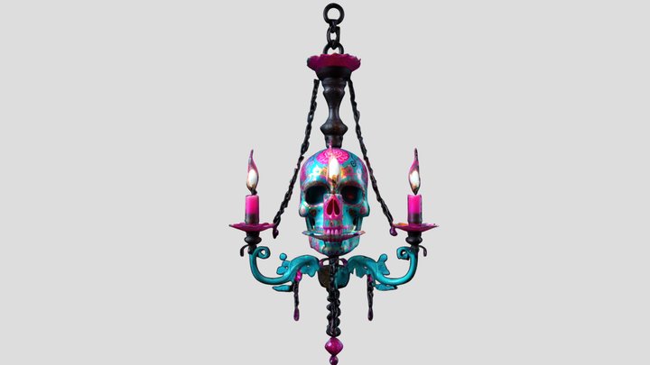 Candelabra de Calavera - Halloween – Modèle 3D gratuit STL