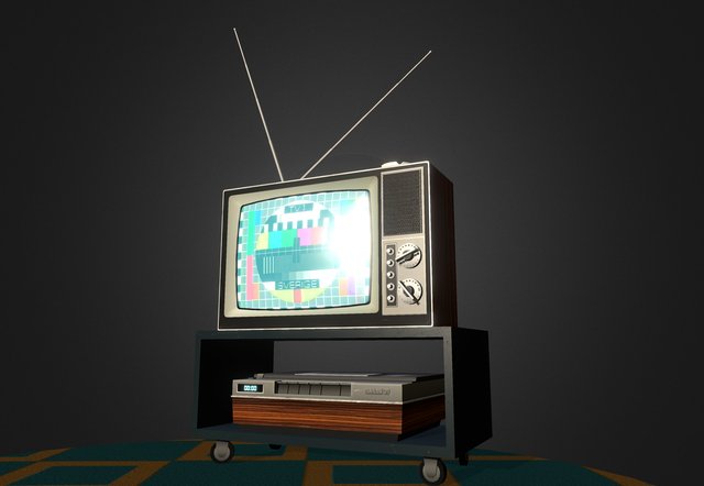 Vintage Tv Set 3D Model