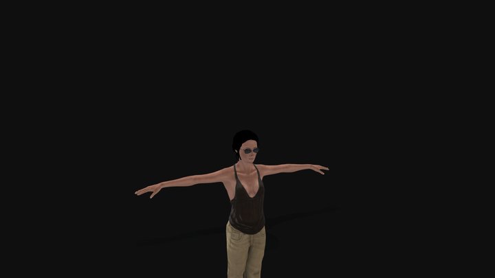 Woman dancing 3D Model