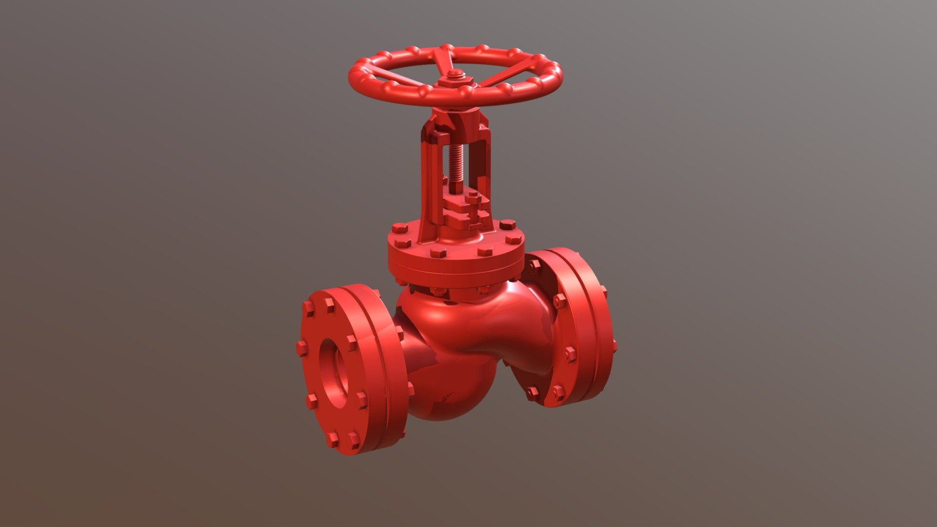 Globe Valve hollowed 1mm walls — Sketchfab embed 3D viewer