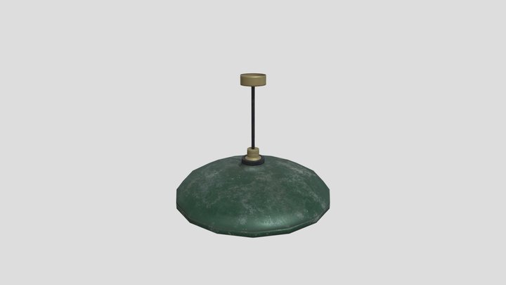 Lamp low-poly baked. Game-ready optimised 3D Model