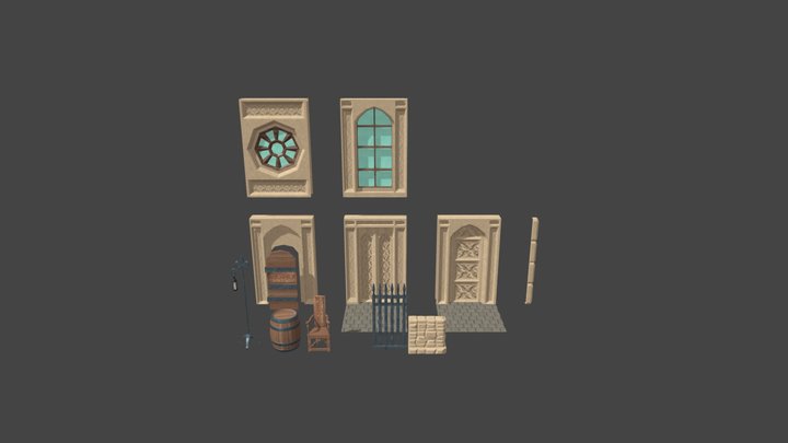 Snoddy Modular Asset Pack 3D Model