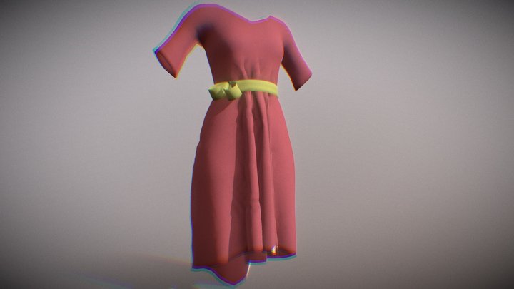 Women's clothing dress 3D Model