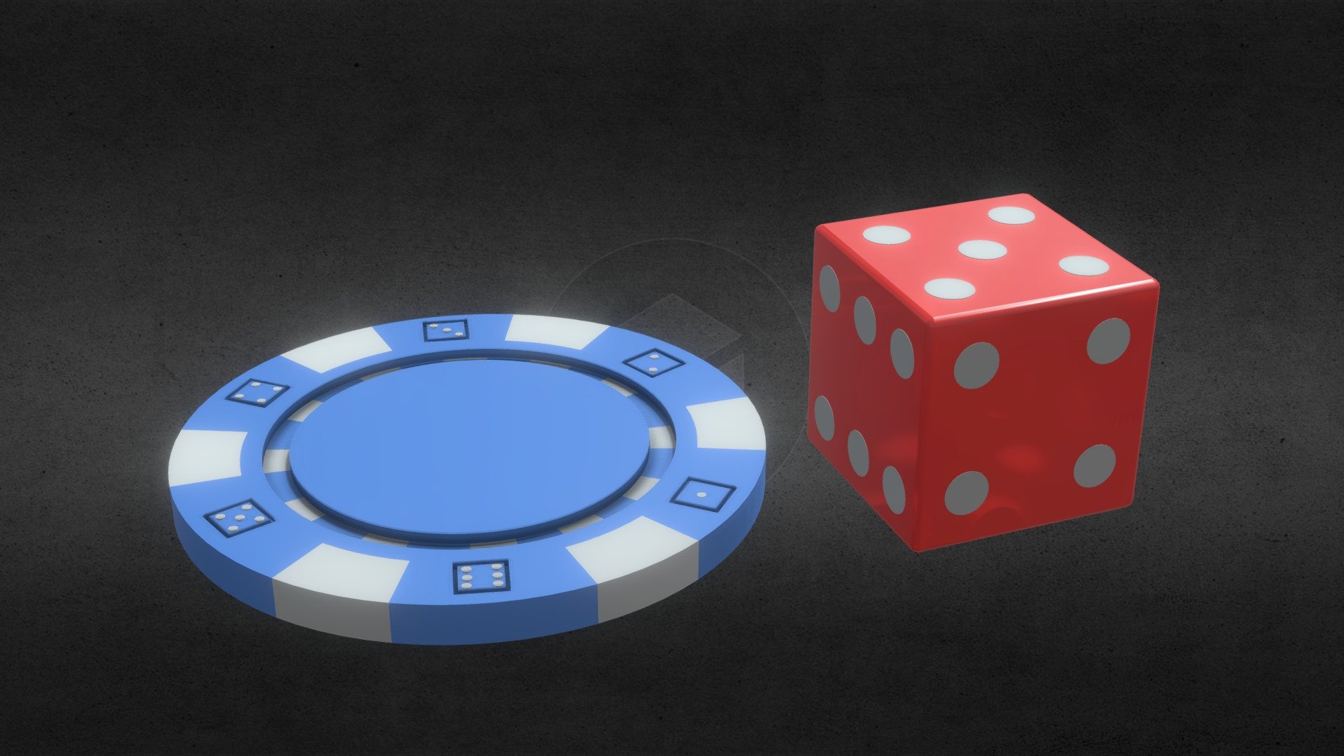 Poker Chip and Die