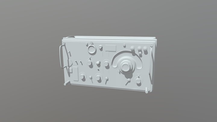 WW2 Military Radio 3D Model