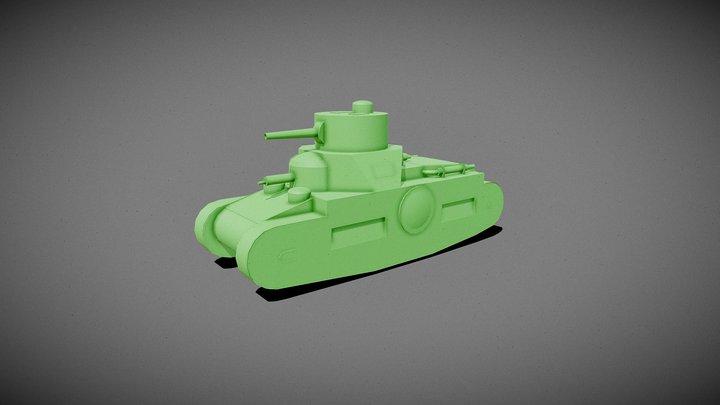 Sturmpanzerwagen Oberschlesien Base Mesh 3D Model