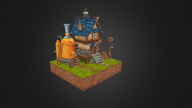 Medieval Brewery 3D Model
