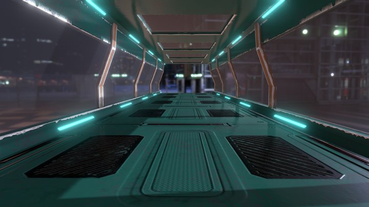 Scifi Bridge 3D Model