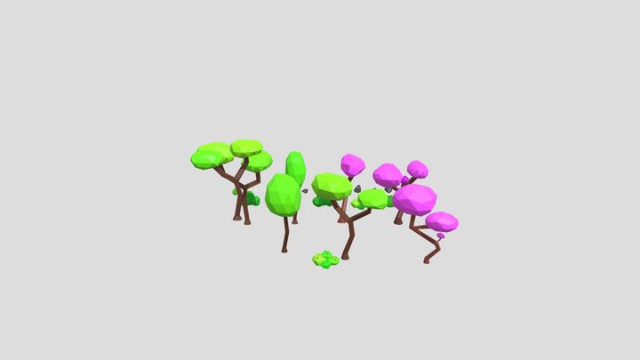 Low Poly Nature Pack – Modello 3D gratuito STL