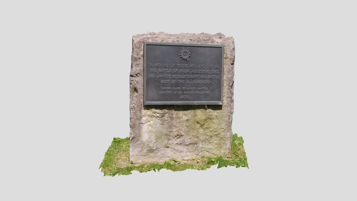 Battle of Piqua bronze plaque 3D Model