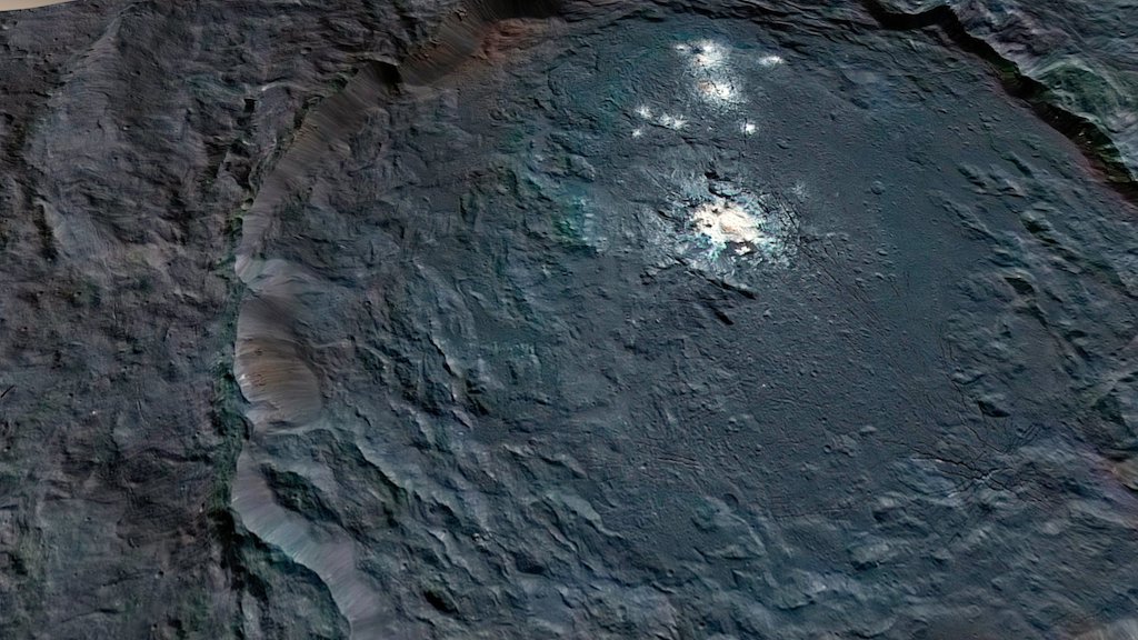 Occator Crater with surface texture map - Download Free 3D model by ...