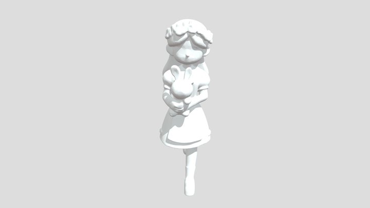 May Queen and rabbit, petrified – Kostenloses 3D-Modell STL
