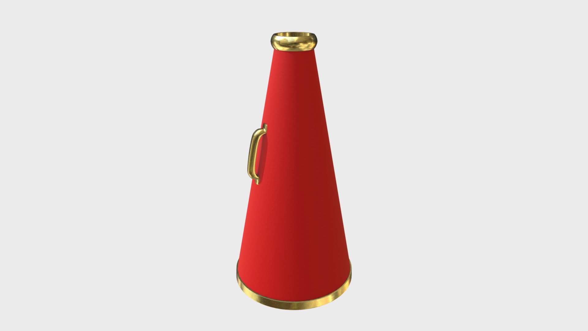 3D model Acoustic megaphone 1 - This is a 3D model of the Acoustic megaphone 1. The 3D model is about a red fire extinguisher.