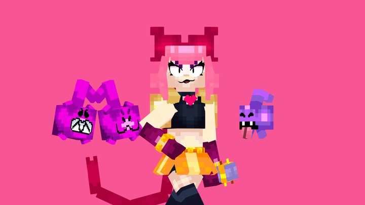 Brawl Stars Melodie Low-Poly 3D Model