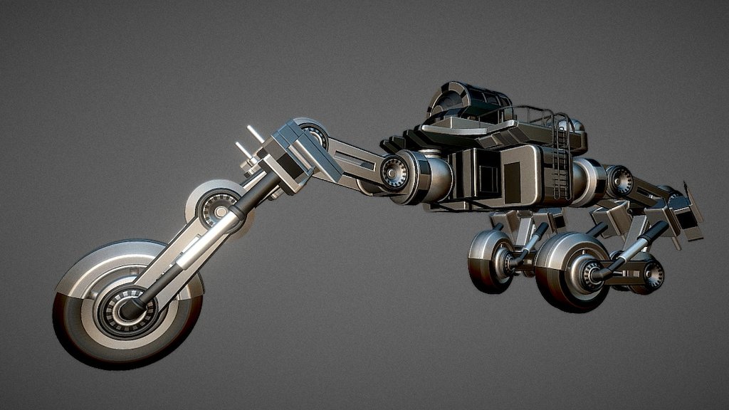 Futuristic Trike High-Poly Version 4