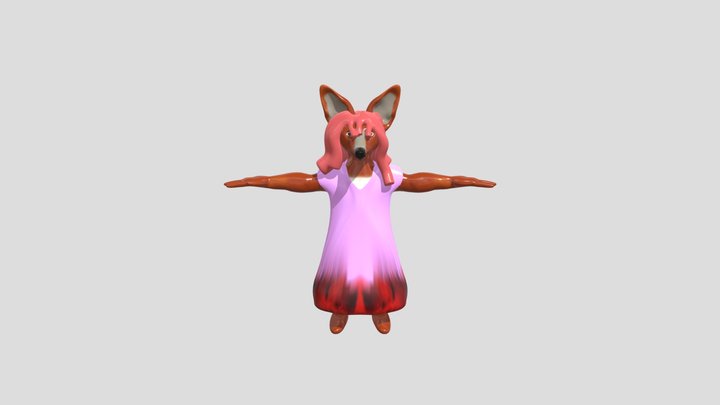 Fox full body 3D Model