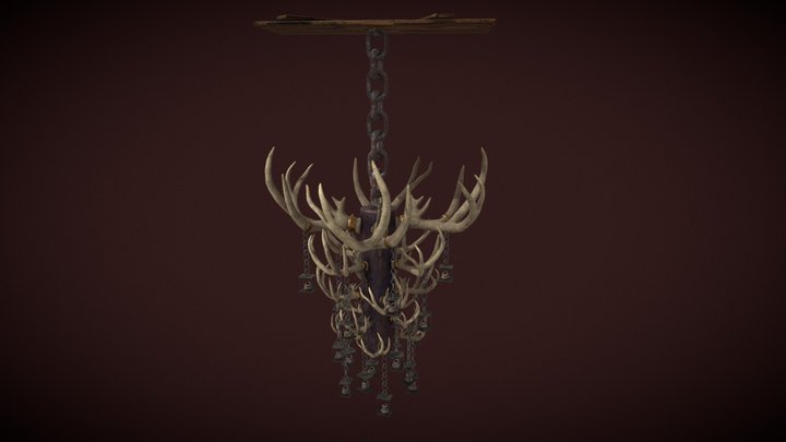Large_Antler_Chandelier_FBX – Free 3D Model STL