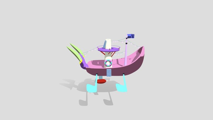 boat pixar 3D Model