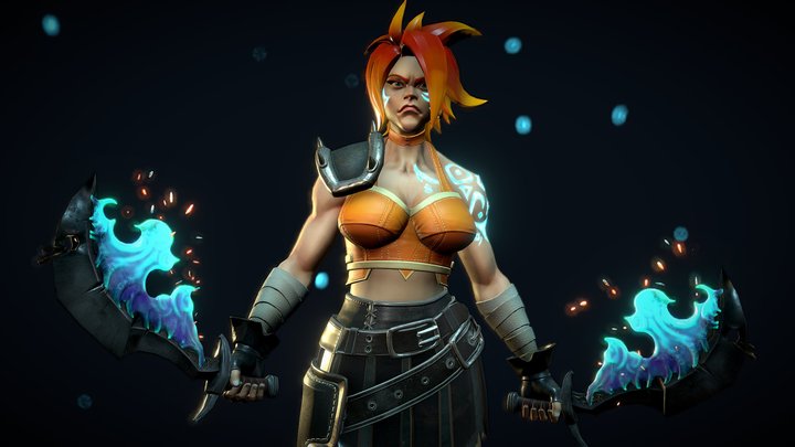 Female Warrior 3D Model