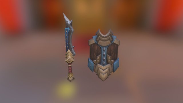 Gold Sword 3D Model