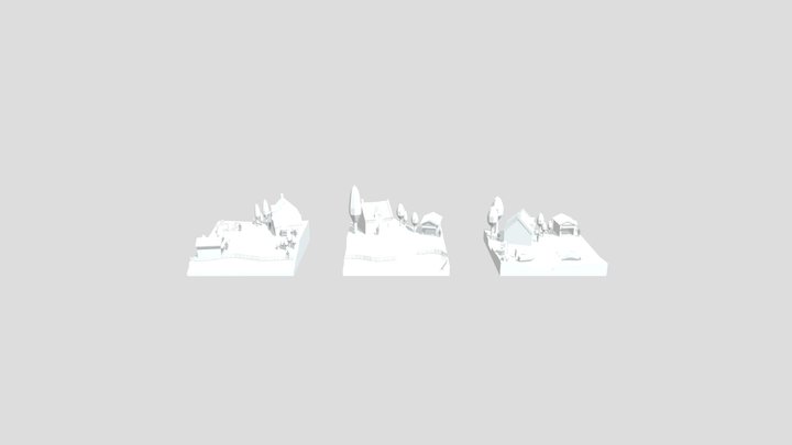Grandma's House - Diorama and house blockout 3D Model