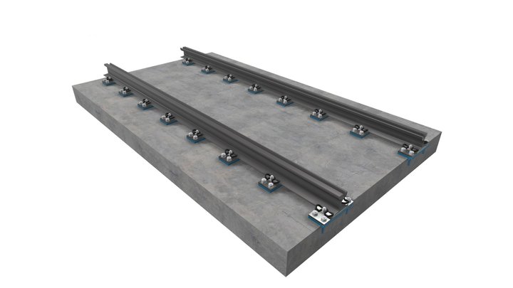 Podlew punktowy TINES® Polyrail 3D Model