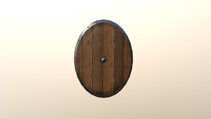 Oval Shield 3D Model